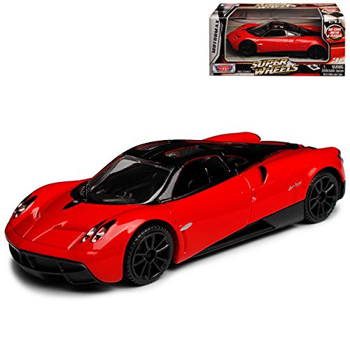 Motormax Pagani Huayra Coupe Rot Ab 2012 1/43 Modell Auto mit individiuellem Wunschkennzeichen von Motormax