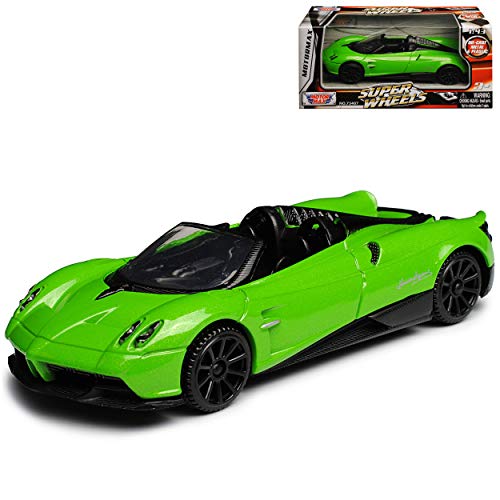Motormax Pagani Huayra Roadster Cabrio Gruen Ab 2012 1/43 Modell Auto mit individiuellem Wunschkennzeichen von Motormax