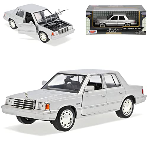 Motormax Plymouth Reliant Limousine Silber 1980-1989 1/24 Modell Auto von Motormax