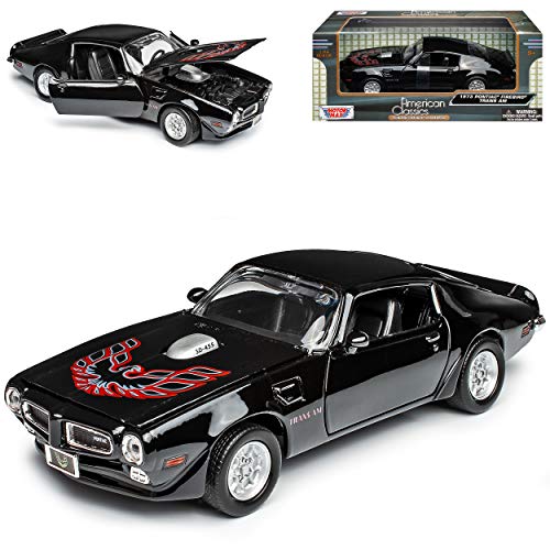 Motormax Pontiac Trans Am Firebird Schwarz mit Vogel 2. Generation 1970-1981 1/24 Modell Auto von Motormax