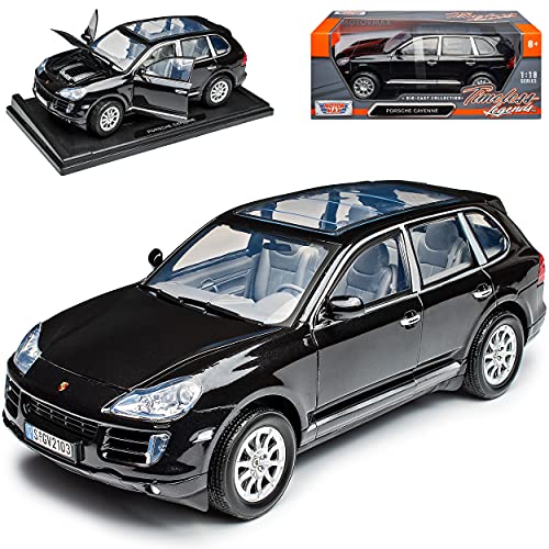 Motormax Porsche Cayenne 1. Generation Schwarz Typ 9PA Modell 2002-2010 Version ab Facelift 2007 1/18 Modell Auto mit individiuellem Wunschkennzeichen Motormax Porsche Cayenne 1. Generation Schwarz Typ 9PA Modell 2002-2010 Version ab Facelift 2007 1/18 Modell Auto mit individiuellem Wunschkennzeichen von Motormax