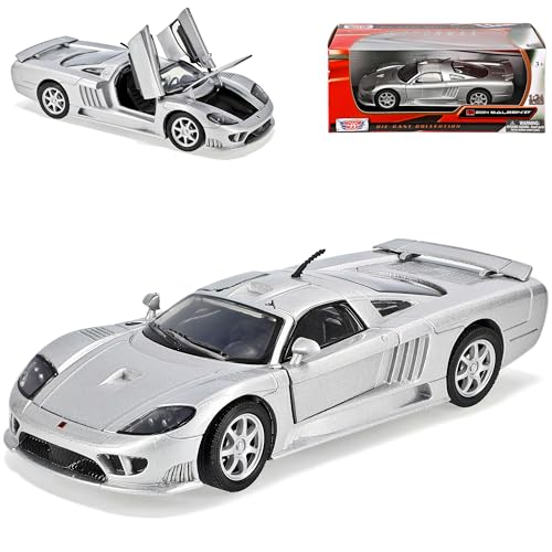 Motormax Saleen S7 Coupe Silber 2000-2008 1/24 Modell Auto mit individiuellem Wunschkennzeichen von Motormax