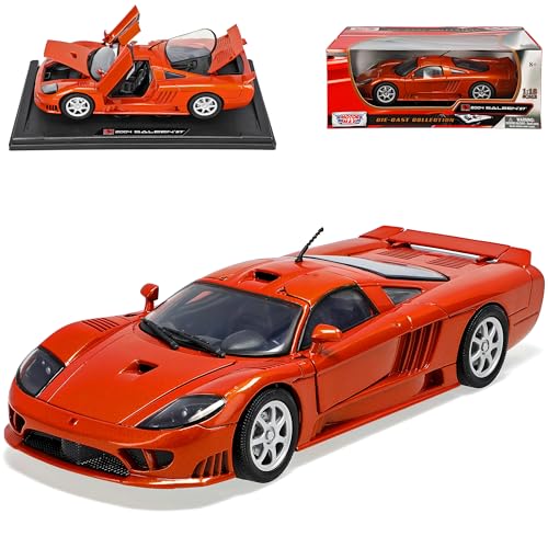 MOTORMAX Saleen S7 S 7 Chopper Orange 1/18 Modellauto Modell Auto von MOTORMAX