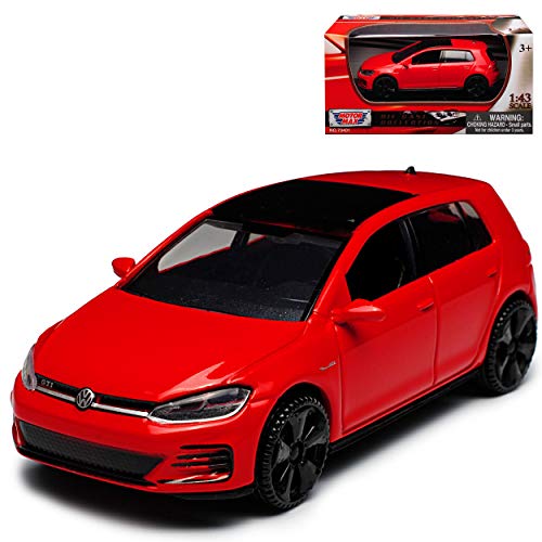 Motormax Volkwagen Golf 7 VII GTI 5 Türer Rot Ab 2012 1/43 Modell Auto von Motormax