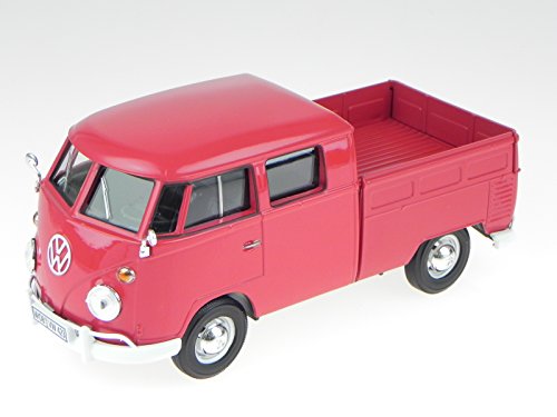 VW T1 DoKa Pritsche rot Modellauto 79343 Motormax 1:24 von Motormax