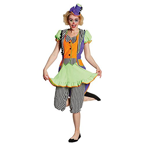 Clown Kleid neon Damen Kostüm Narr Karneval Fasching Zirkus von Mottoland