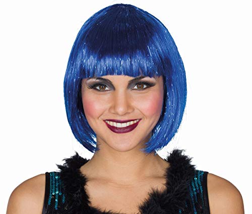 Damen Perücke Glitter Wig kurz Bob Karneval Fasching Party von Mottoland