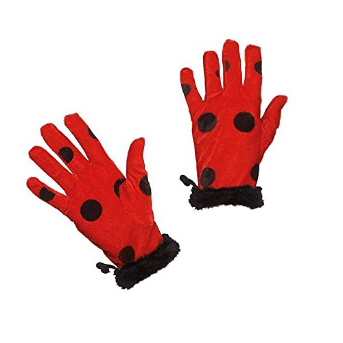 Marienkäferhandschuhe rot schwarz gepunktet Beetle Glove Accessoire Karneval von Mottoland