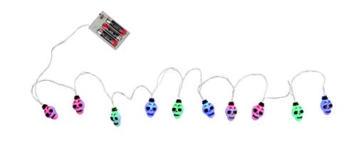 Mottoland 642198 - Totenkopf Lichterkette - bunt mit Farbwechsel, Halloween Deko Mottoland 642198 - Totenkopf Lichterkette - bunt mit Farbwechsel, Halloween Deko von Mottoland