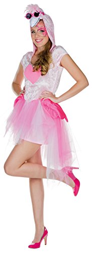 Mottoland Flamingo-Kostüm in Rosa/Pink | Flamingo-Kleid für Erwachsene (40) von Mottoland