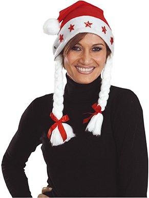 Mottoland Weihnachtsmütze Gretchen mit Licht Accessoires Weihnachten Karneval Halloween von Mottoland