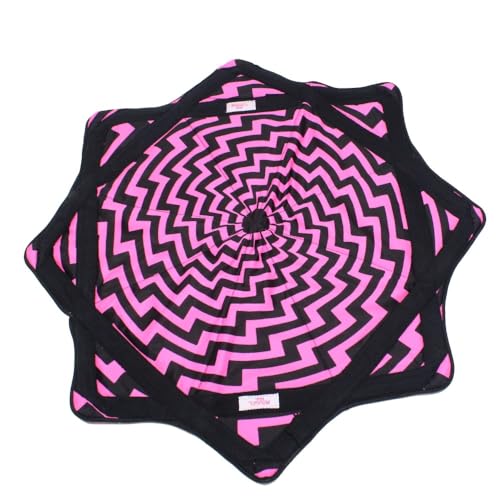Mougee Star Mini Flow Star – Neon-Serie – 50,8 cm Durchmesser – kleinere Größe für kleinere Hände und einfacheres Drehen (Rosa) von Mougee