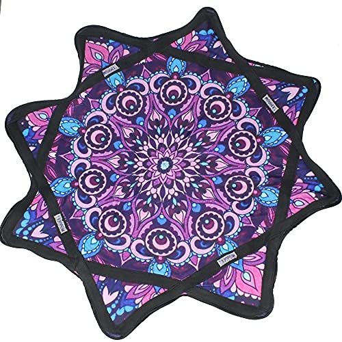 Zeekio Mougee Star – Spinntuch – Jonglier- und Geschicklichkeitsspielzeug (Flower Power (lila und blau)) von Mougee