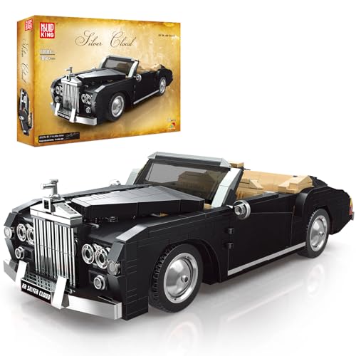 Mould King 10006 Technik Retro Auto Bausteine Modellauto Bausatz, 1096 Teile Sportwagen Fahrzeug im Maßstab 1:14, klassisches Sammlermodell Geschenke für Kinder/Erwachsene von Mould King