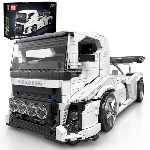 Mould King 10036 Technik Klemmbausteine LKW Knight Europäischer LKW Spielzeug Truck Modellbausatz Bausteine Geschenke Für Ab 14 Jahre Erwachsene(1604 Teile) von Mould King