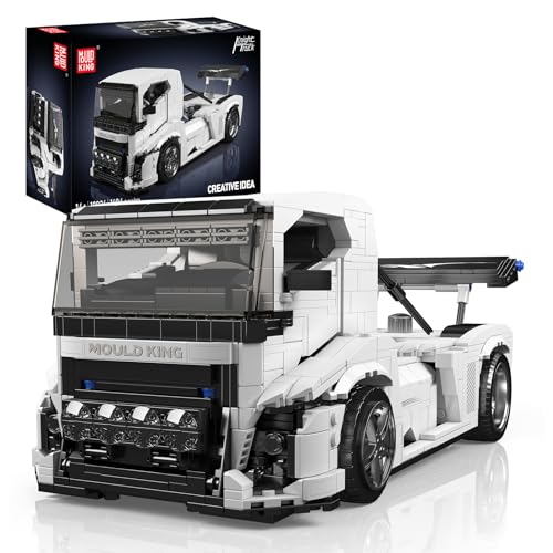 Mould King 10036 Technik Ritter LKW Bausatz Klemmbausteine Kit, 1604+ Teiles Kreativer Sportwagen LKW Model Bausteine Spielzeug für Kinder 14+/Erwachsen (Statische Version) von Mould King