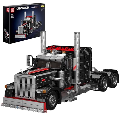 Mould King 10037 Technik Amerikanischer Klemmbausteine LKW Klassiker Truck Bausteine Auto Bauspielzeug Set Geschenke Für Ab 14 Jahre Erwachsene(1797 Teile) von Mould King