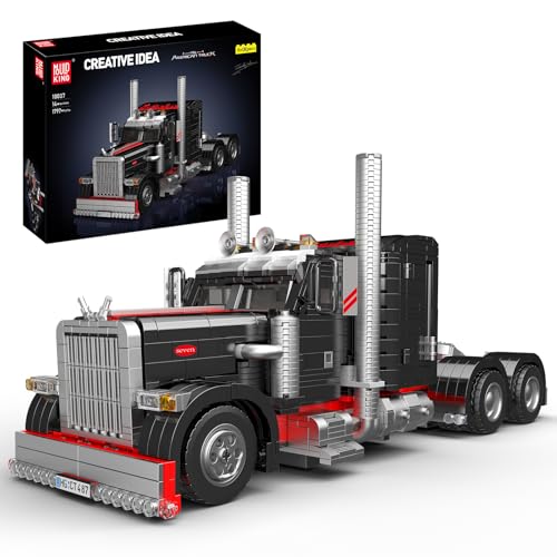 Mould King 10037 Technik Amerikanischer LKW Klemmbausteine, 1797 Teile Sportwagen Auto Modell Anhänger Montagesatz, Trailer Building Block Konstruktionsfahrzeug Mould King 10037 Technik Amerikanischer LKW Klemmbausteine, 1797 Teile Sportwagen Auto Modell Anhänger Montagesatz, Trailer Building Block Konstruktionsfahrzeug von Mould King