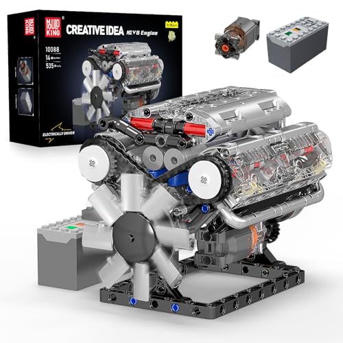 Mould King 10088 Technik V8 Motor Bausteine Spielzeug, 535 Stück Engine Klemmbausteine Bausatz Geschenk für Jungen Mädchen ab 8 Jahren Mould King 10088 Technik V8 Motor Bausteine Spielzeug, 535 Stück Engine Klemmbausteine Bausatz Geschenk für Jungen Mädchen ab 8 Jahren von Mould King
