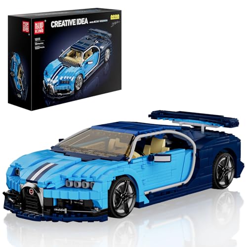 Mould King 10111 Supersportwagen Bausteine Set Technik Klemmbausteine Drift Auto Bausteine Rennwagen Spielzeug Sportwagen Modell Geschenk für Erwachsene und Jugendliche(1222 Teile) von Mould King