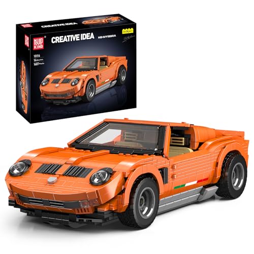 Mould King 10116 MOC Technik für Miura Sportwagen Bausatz Rennwagen Technologie Klemmbausteine Bausatz Hochwertiges Sammler-Auto für Erwachsene (1607+ Bausteine Designer Firas Munir Abu-Jaber von Mould King