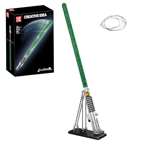 Mould King 10140 Technik Lichtschwert ModellBausatz, 1126 Teile Cosplay Spielzeug mit Licht und Ständer Klemmbausteine Bauset Geschenk für Erwachsene und Jungen von Mould King