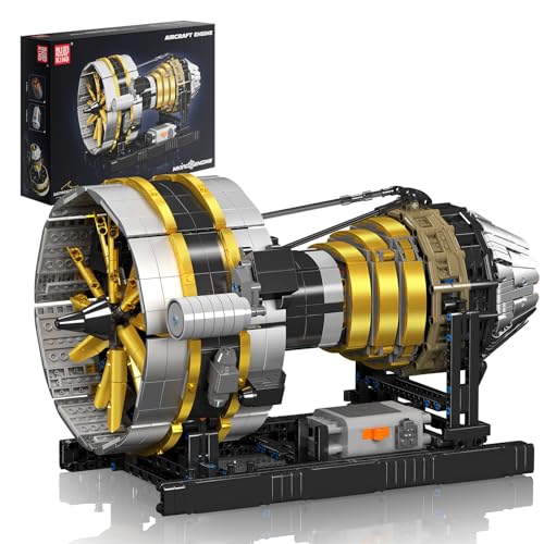 Mould King 10141 Technik Aero Engine Klemmbausteine Luftfahrttriebwerk Motor Bausatz Bausteine Simulation Turbofan Motor Model Kit Ffür Kinder/Erwachsene(2256 Teile) von Mould King