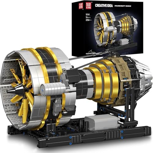 Mould King 10141 Technik Luftfahrttriebwerk Modell, Groß Raumschiff Sammler-Bausatz für Erwachsene, 2256 Teile Flugzeugtriebwerk MOC Klemmbausteine Bauset Mould King 10141 Technik Luftfahrttriebwerk Modell, Groß Raumschiff Sammler-Bausatz für Erwachsene, 2256 Teile Flugzeugtriebwerk MOC Klemmbausteine Bauset von Mould King