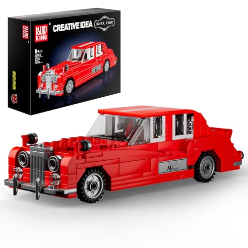 Mould King 10145 Technik Oldtimer Klemmbausteine RR Vintage Auto Oldtimer Modellauto Bausteine Erwachsene Sammlerauto Bausätze für Fans Erwachsene(433 Teile) von Mould King