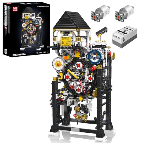 Mould King 10159 Technik Mechanische Punkuhr ModellBausatz, MOC kreative Uhren Kit für Erwachsene, STEM Sammlerstück, Technologie Klemmbausteine Bausatz（3181+Teile ） von Mould King