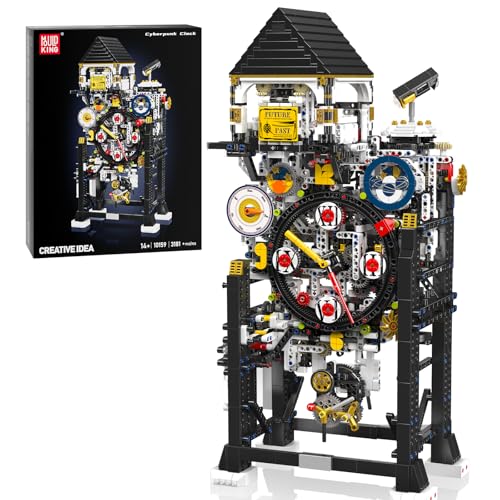 Mould King 10159 Technik ferngesteuert Mechanische Cyberpunk Pendeluhr Bausteine Vintage Uhr Klemmbausteine mit APP DIY Bauspielzeug Kompatibel mit Andere Marken(3181 Teile) von Mould King