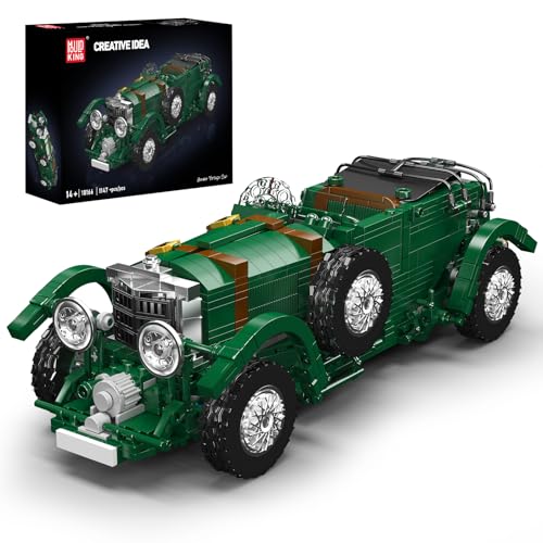 Mould King 10166 Technik MOC Klassisches Oldtimer-Baustein-Modell-Set, Retro-Rennwagen-Design Designer Firas Abu-Jaber Ausstellungsstück für (1147+pcs) Technologie Klemmbausteine Bausatz von Mould King
