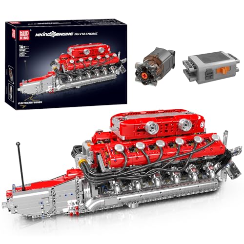 Mould King 10169 Technik V12 Motor Bausteine Spielzeug, 3472 Stück APP Engine Elektromotorantrieb Klemmbausteine Bausatz Spielzeug Geschenk für Erwachsene und Jungen 8+ Mould King 10169 Technik V12 Motor Bausteine Spielzeug, 3472 Stück APP Engine Elektromotorantrieb Klemmbausteine Bausatz Spielzeug Geschenk für Erwachsene und Jungen 8+ von Mould King