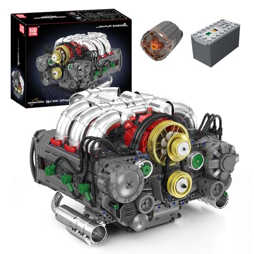 Mould King 10181 Technik Flat Motor Achtzylinder-Reihenbenzinmotor-Blockbausatz, 2375 Teile Klemmbausteine Bausatz Motor und Batteriekasten, Geschenke für Kinder ab 8 Jahren/Erwachsene Sammler Mould King 10181 Technik Flat Motor Achtzylinder-Reihenbenzinmotor-Blockbausatz, 2375 Teile Klemmbausteine Bausatz Motor und Batteriekasten, Geschenke für Kinder ab 8 Jahren/Erwachsene Sammler von Mould King