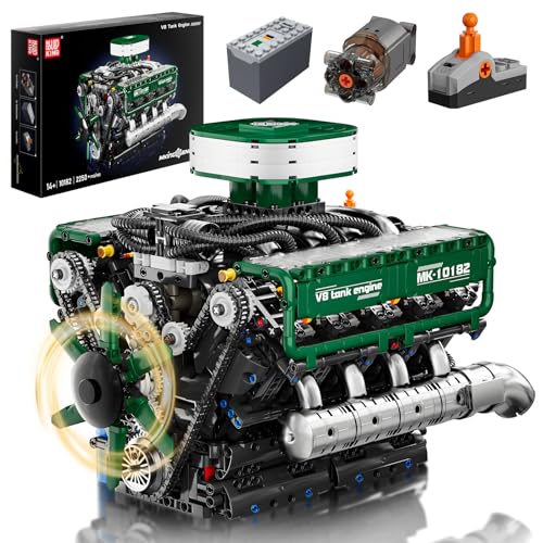 Mould King 10182 Technik Klemmbausteine V8 Motor Bausatz Panzer Achtzylinder Reihenbenzinmotor Engine Modell Bausatz Kompatibel mit Andere Marken(2250 Teile) Mould King 10182 Technik Klemmbausteine V8 Motor Bausatz Panzer Achtzylinder Reihenbenzinmotor Engine Modell Bausatz Kompatibel mit Andere Marken(2250 Teile) von Mould King