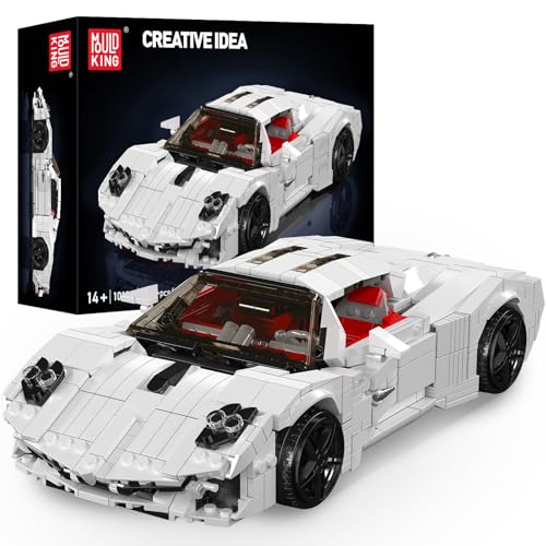 Mould King 10196 Hypersport-Autobausatz, Sportwagen-Bausteine ​​für Supercar-Konstruktionsfans, Modell-Rennwagenbausatz für Erwachsene und Kinder ab 14 Jahren (über 1423 Teile) von Mould King