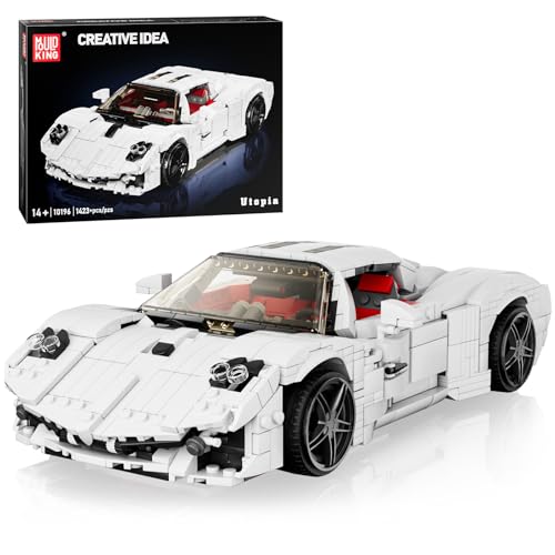 Mould King 10196 Technik Klemmbausteine Auto Supersportwagen Bausteine Set Hypersport Auto Bausatz Sammlerstücke Geschenk für 14+ Jugendliche und Erwachsene(1423 Teile) von Mould King