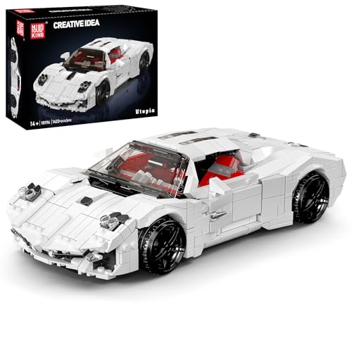 Mould King 10196 Technik Sportwagen Bausteine, 1423 Teiles Modellauto-Bausatz, Spielzeugauto, Rennauto Geschenk für Kinder (Statische Version) von Mould King