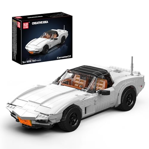 Mould King 10198 MOC Technik C3-Automobil-Baustein-Set, detailgetreues Modell eines klassischen Sportwagens Designer Firas Abu-Jaber Ausstellungsstück für 1347+Teile，Klemmbausteine Bausatz von Mould King