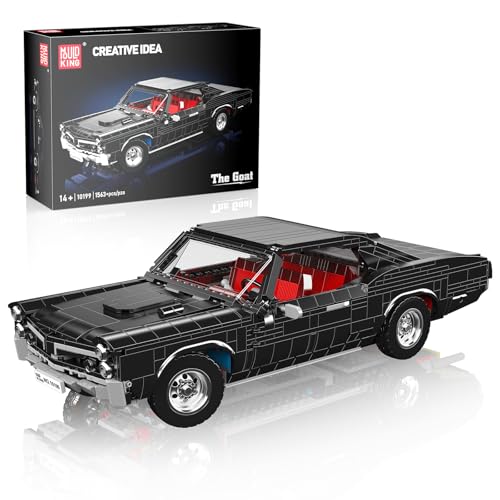 Mould King 10199 Technik Sportwagen Bausteine GTO Rennauto Klemmbausteine Klassischer Amerikanischer Muscle-Car Modellauto für Jungen und Erwachsene(1563 Teile) von Mould King