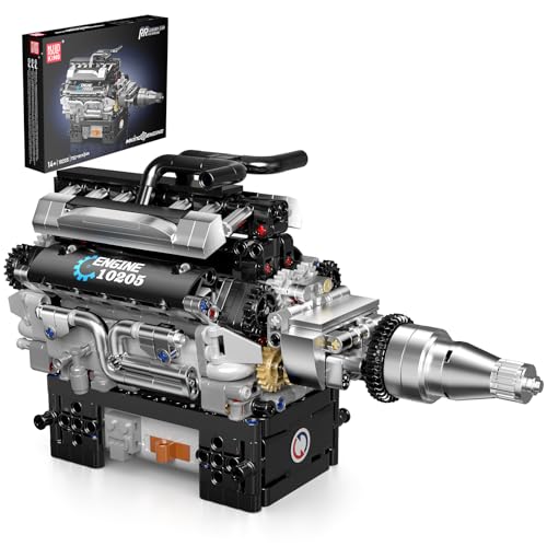 Mould King 10205 Technik V12 Motor Bausatz Bausteine RR Auto Motorbausatz Klemmbausteine Simulation Motor mit Funktionsfähiges Auto Engine Kit für Erwachsene(733 Teile) Mould King 10205 Technik V12 Motor Bausatz Bausteine RR Auto Motorbausatz Klemmbausteine Simulation Motor mit Funktionsfähiges Auto Engine Kit für Erwachsene(733 Teile) von Mould King