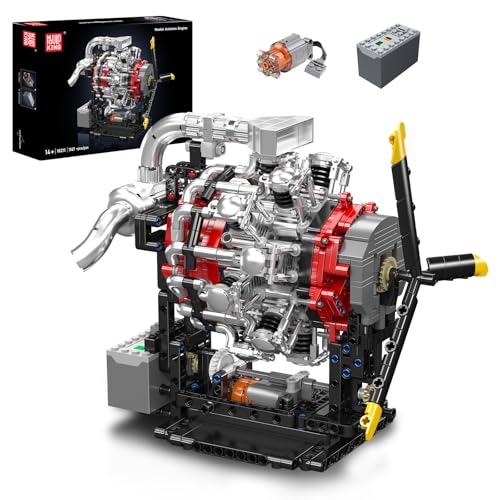 Mould King 10211 MOC Technik Flugzeugtriebwerk-Modellbausatz mit Elektromotor und beweglichen mechanischen Teilen Luftfahrt-Konstruktionsspielzeug Technologie Klemmbausteine Bausatz（1147+Teile） von Mould King