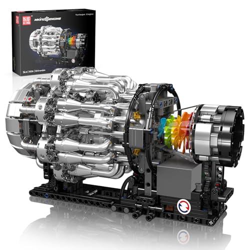 Mould King 10216 Technik Turbofan Bausteine Motor Luftfahrt Engine Klemmbausteine Model Kit Elektrischer Antrieb Sammlerstücke Geschenke für Erwachsene und Kinder (1214 Teile) von Mould King