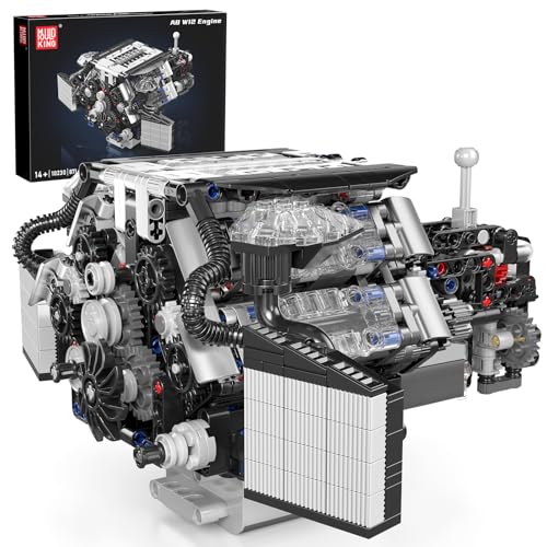 Mould King 10230 Technik W12 Motor Bausatz Klemmbausteine Engine Auto Motor Bausteine enthält Batteriekasten Geschenk für Erwachsene und Jugendliche(871 Teile) von Mould King