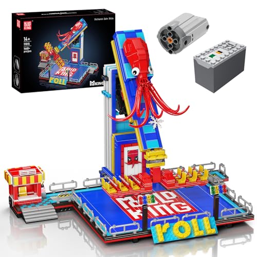 Mould King 11015 Technik Karussell Set, 1668 Teile MOC Vergnügungspark Elektrisches Karussell Modellbausteine Klemmbausteine Bausatz von Mould King