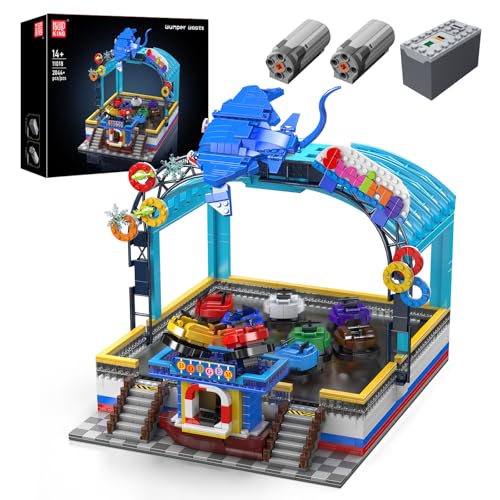 Mould King 11018 Technik Autoscooter im Vergnügungspark Bausteine, 2044 Stück APP Engine Elektromotorantrieb Klemmbausteine Bausatz Spielzeug Geschenk für Erwachsene und Jungen 14+ von Mould King