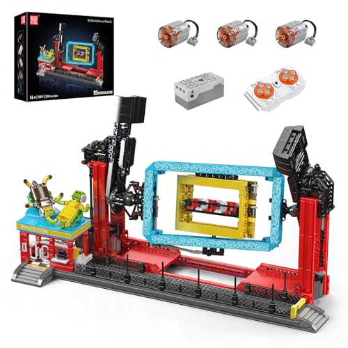 Mould King 11019 MOC Technik Fernsteuerbares elektrisches Wellenfahrgeschäft Freizeitpark-Bausteinset APP Großes kreatives Freizeitparkmodell Technologie Klemmbausteine Bausatz （2118+Teile） von Mould King