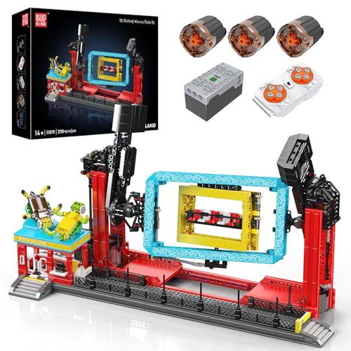 Mould King 11019 Rolling Waves Ride Modell Klemmbausteine Bausatz Kit, 2118+ Stück Elektrische kreative Vergnügungspark Ausrüstung Modell Blöcke Spielzeug, für Kinder 14+/Familie von Mould King