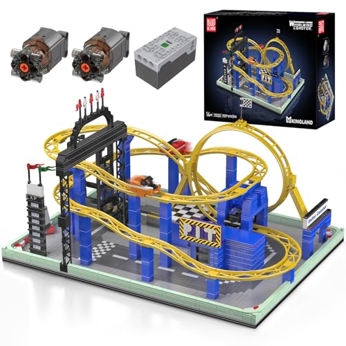 Mould King 11020 Whirlwind Coaster Baustein, Freizeitpark Achterbahn Bauset mit Motoren, Konstruktionsspielzeug für Kinder ab 8 Jahren & Erwachsene – Kreatives Technik Spielzeug Geschenk (1707 Teile) von Mould King