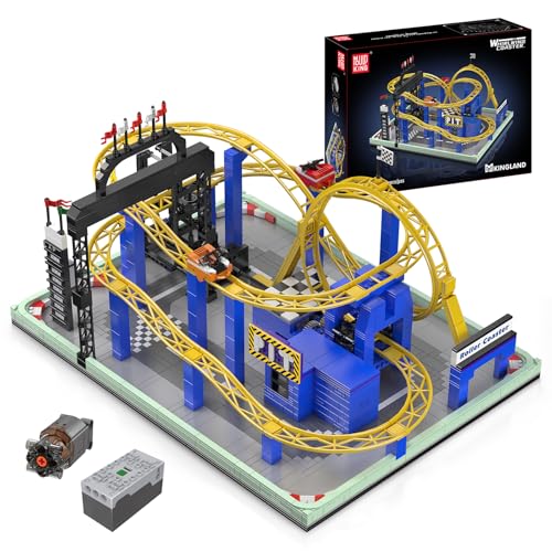 Mould King 11020 Whirlwind Coaster Klemmbausteine Bausatz Kit, 1707+ Stück Schleife Achterbahn Vergnügungspark Baustein Set mit Motor, Spielzeug für Kinder 14+/Erwachsene Mould King 11020 Whirlwind Coaster Klemmbausteine Bausatz Kit, 1707+ Stück Schleife Achterbahn Vergnügungspark Baustein Set mit Motor, Spielzeug für Kinder 14+/Erwachsene von Mould King
